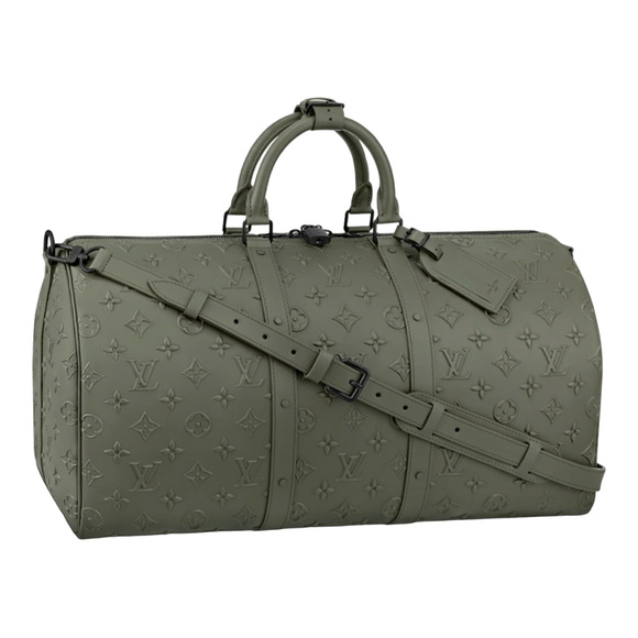 Louis Vuitton Keepall Bandouliere 50 Monogram Seal Wax Duffle Weekend Travel Bag - Picture 1 of 12